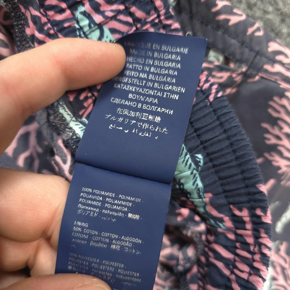 Vilebrequin Swim Trunks Mens L Multicolor Coral Fishes Print Beach Tropical